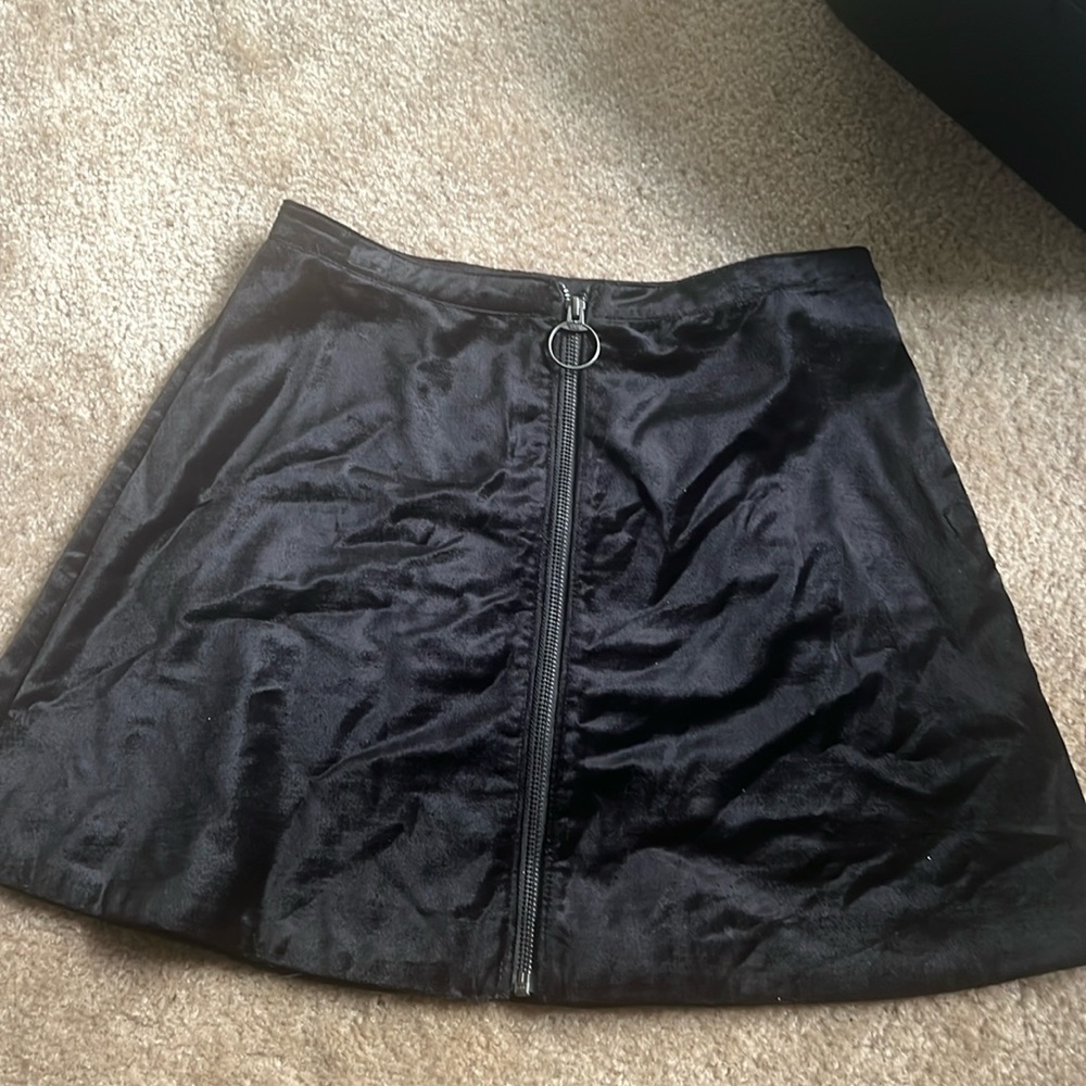 Free people skirt 4 Velvet Zip Front a-line